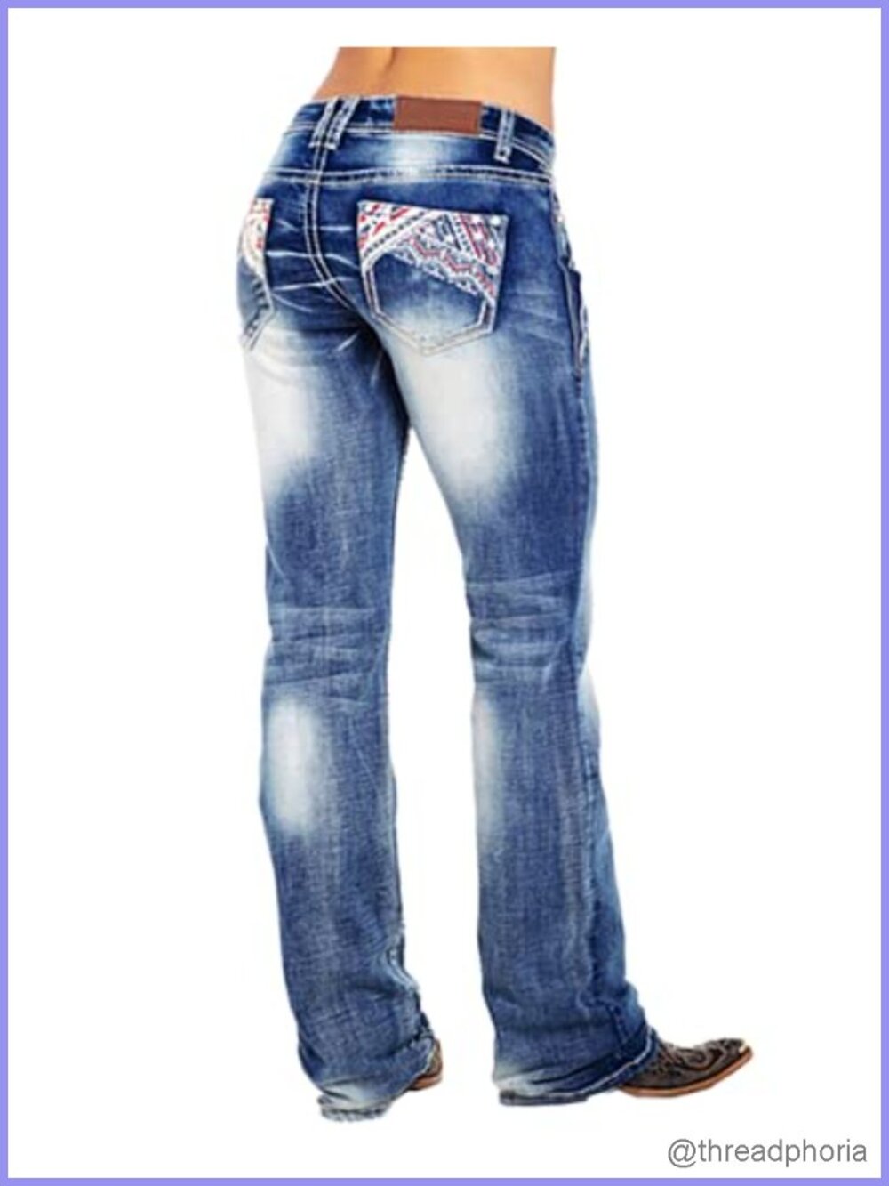 American Flag Mid Rise Bootcut Jeans Stretchy Denim Women Patriotic